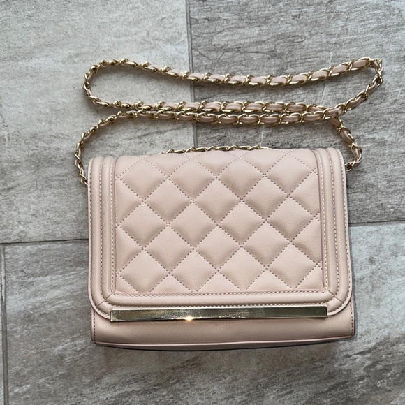 Aldo- Light pink-  Elegant Quilted Chain Shoulder Bag - Picture 2 of 16
